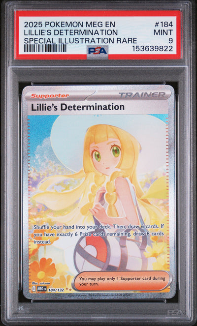 Pokémon MEG Lillie's Determination #184/132 Special Illustration Rare PSA 9
