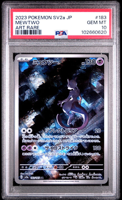 2023 Pokemon Scarlet and Violet Strength Expansion Pack 151 Japanese Art Rare Mewtwo #183 PSA 10