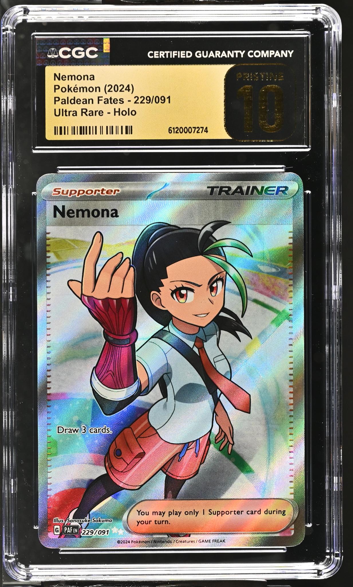 2024 Pokemon #229/091 Paldean Fates CGC 10