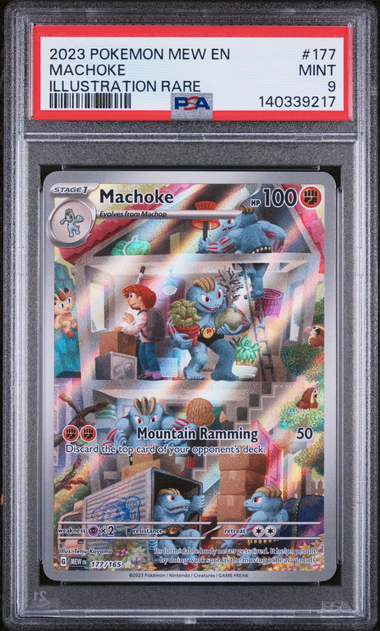 2023 Pokemon Scarlet and Violet 151 Illustration Rare Machoke #177 PSA 9