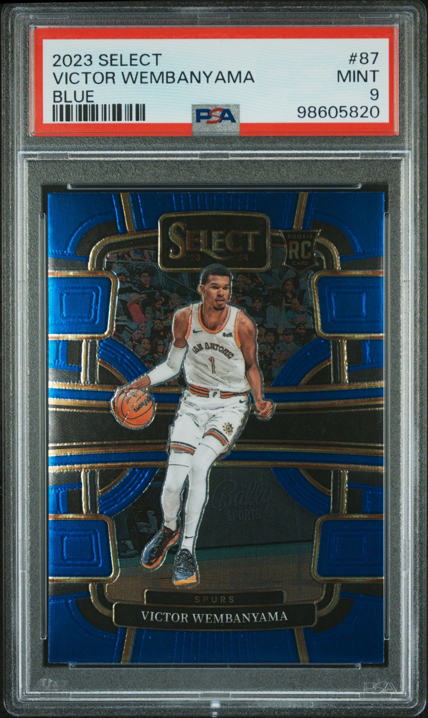 2023 Panini Select Concourse Blue Victor Wembanyama #87 PSA 9