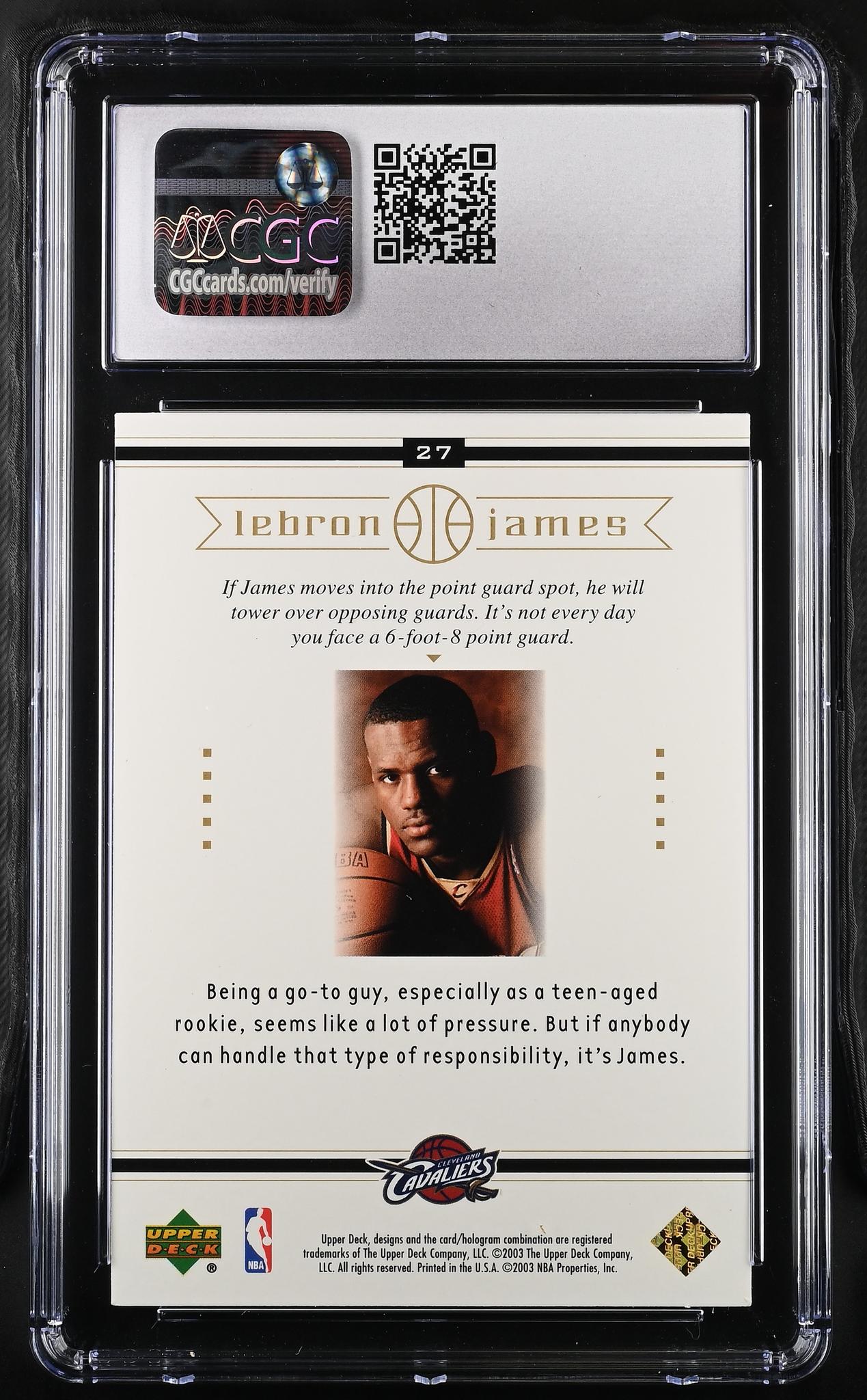 2003 LeBron James Box Set #27 LeBron James CGC 9