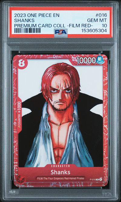 One Piece Card Game Shanks #016 Premium Card Coll -Film Red- PSA 10