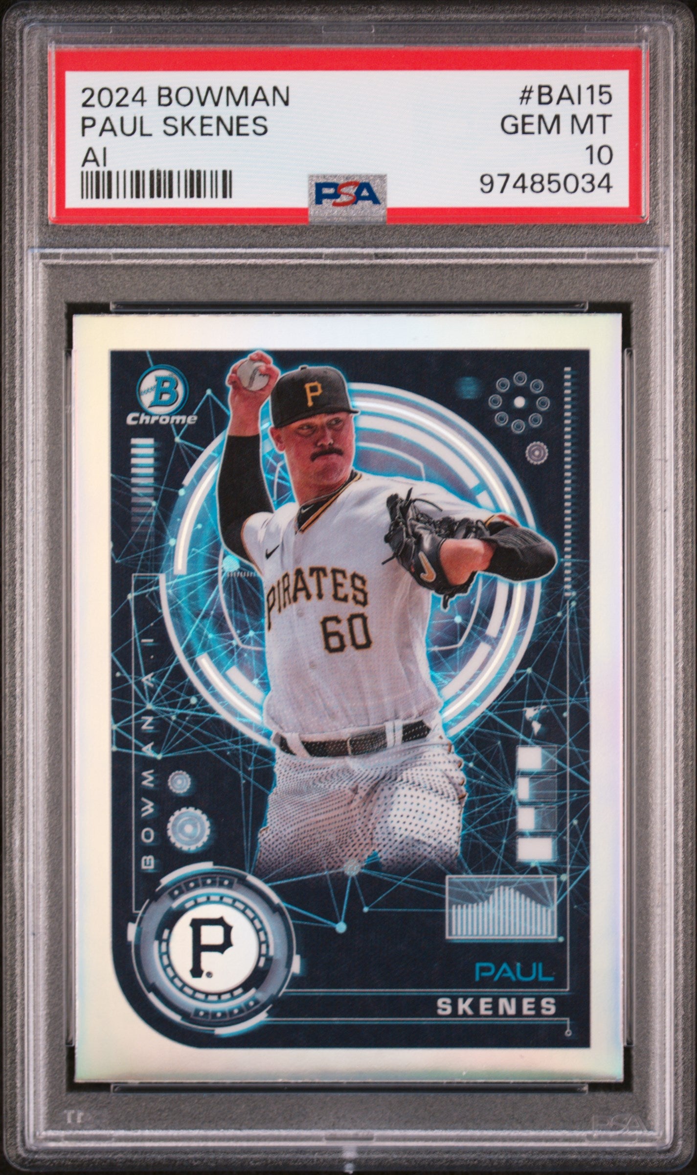 2024 Bowman Chrome Ai Paul Skenes #BAI15 PSA 10