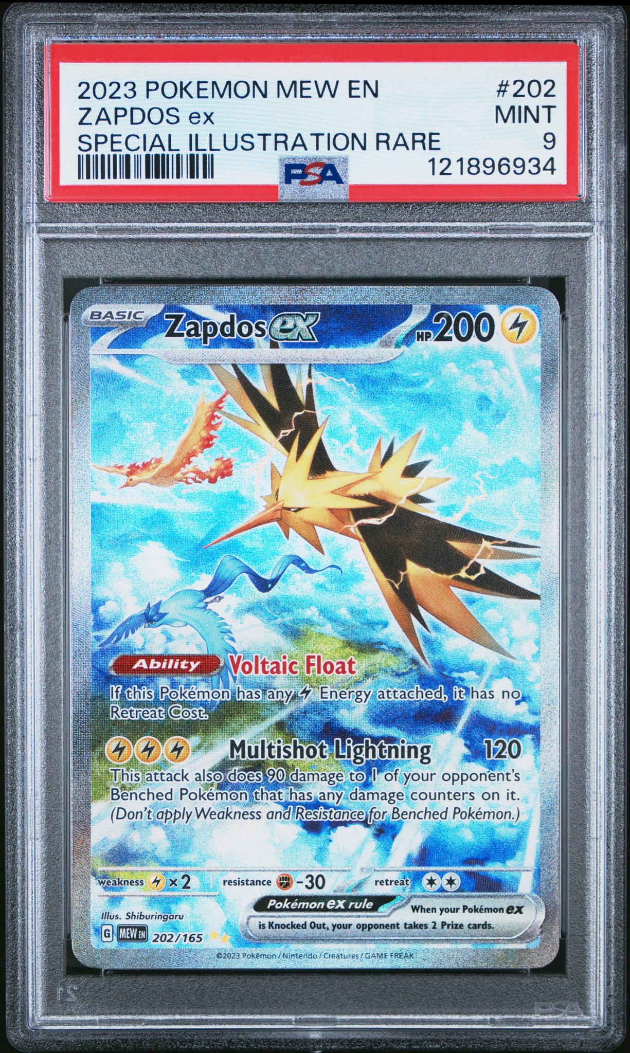 2023 Pokemon Scarlet and Violet 151 Special Illustration Rare Zapdos Ex #202 PSA 9