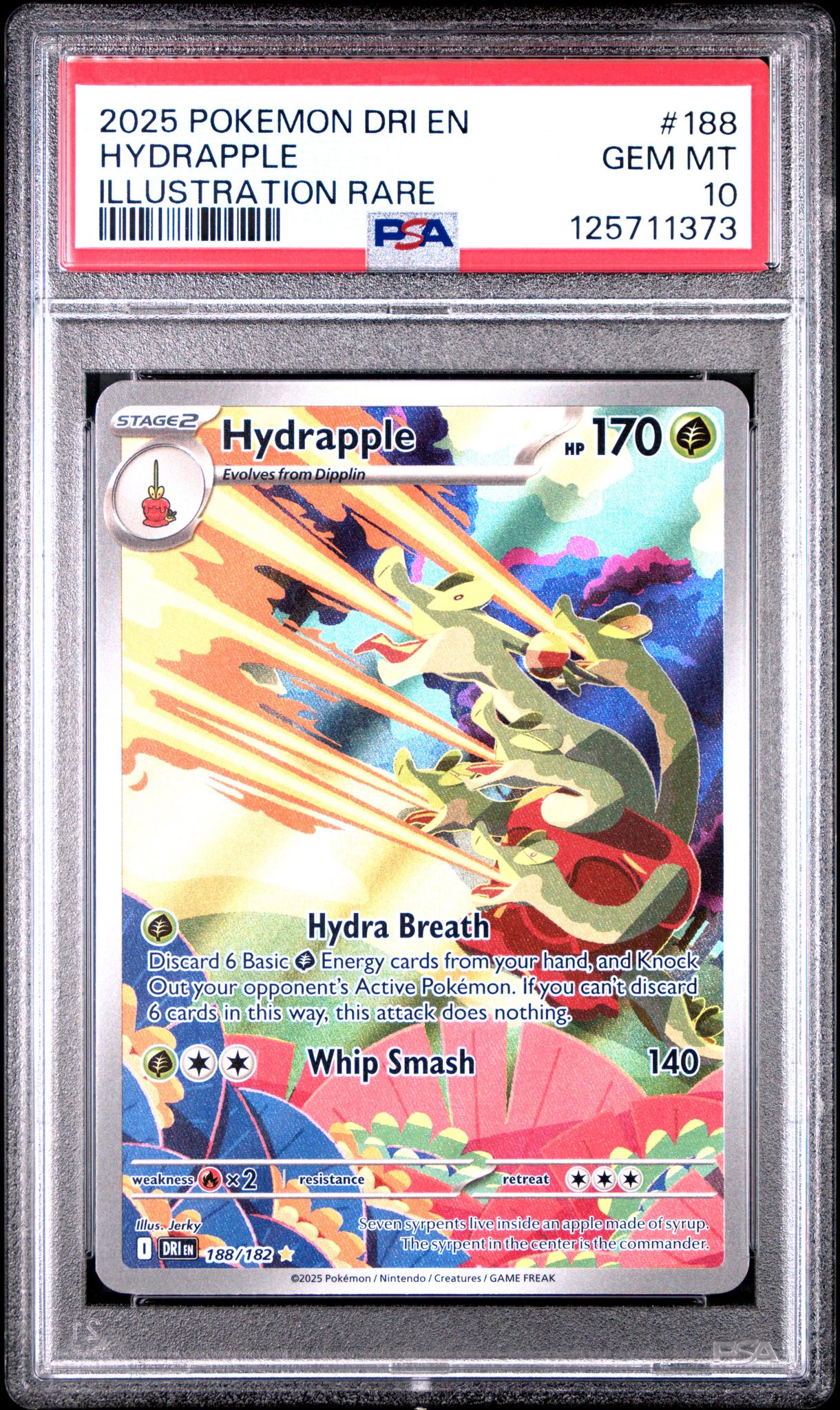 2025 Pokemon Scarlet and Violet Destined Rivals Illustration Rare Hydrapple #188 PSA 10