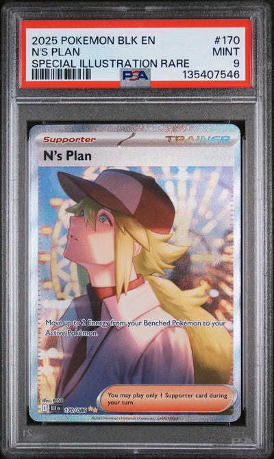 Pokémon N's Plan #170/086 Special Illustration Rare PSA 9