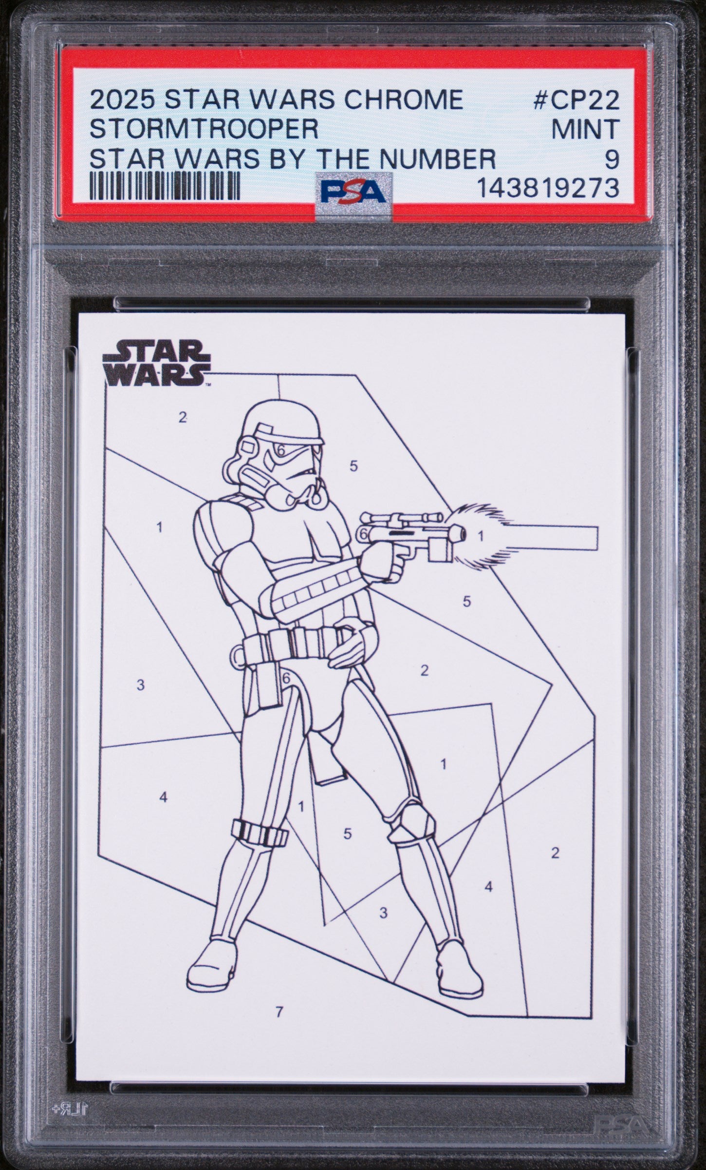 2025 Topps Chrome Star Wars Star Wars By the Number Stormtrooper #CP22 PSA 9