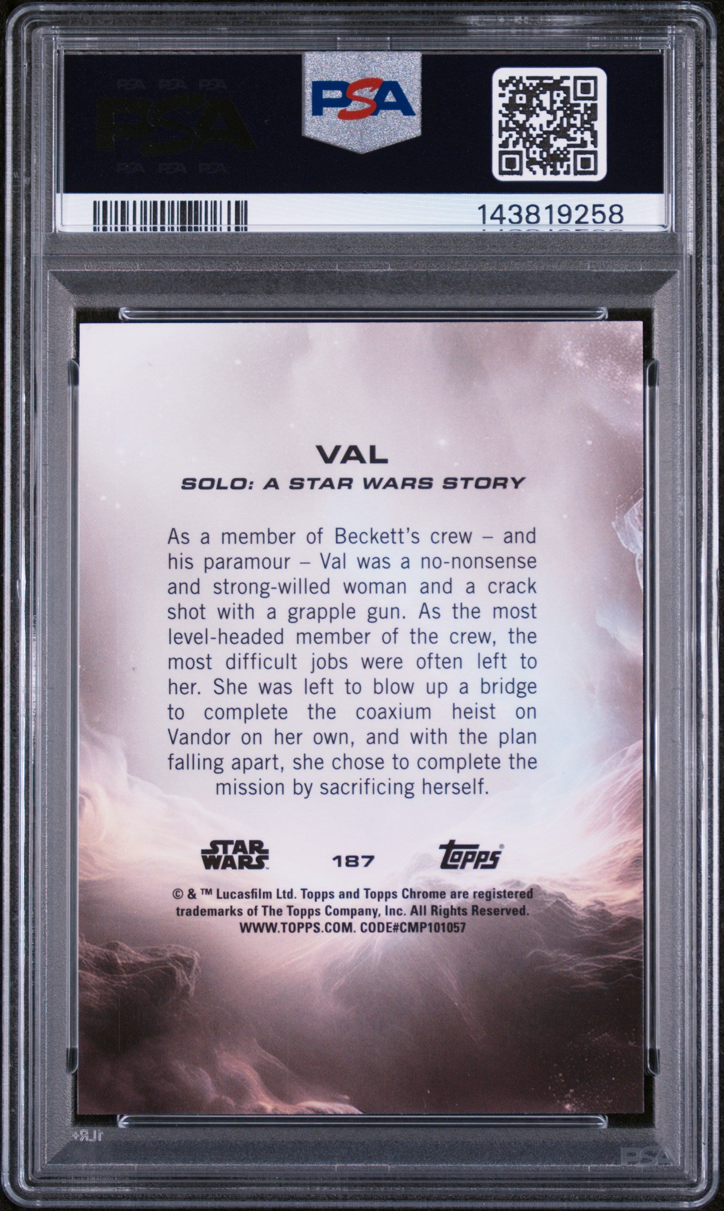 2025 Topps Chrome Star Wars Kashyyyk Green Refractor Val #187 /99 PSA 9