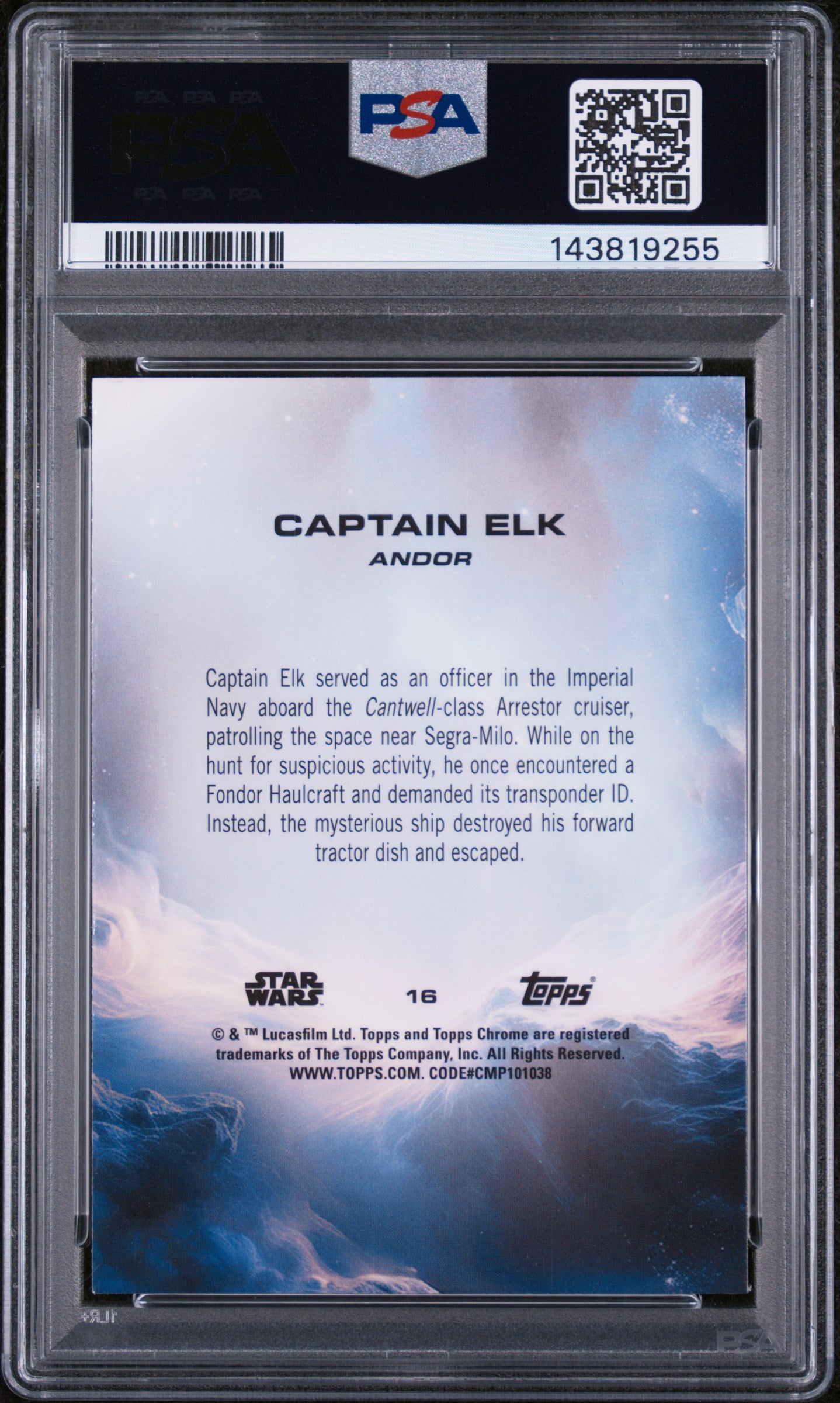 2025 Topps Chrome Star Wars Kashyyyk Green Refractor Captain Elk #16 /99 PSA 9