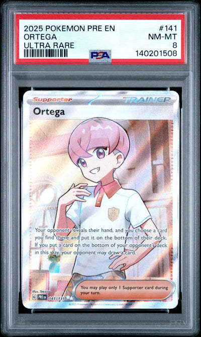 Pokémon Ortega 2025 Ultra Rare #141/131 PSA 8