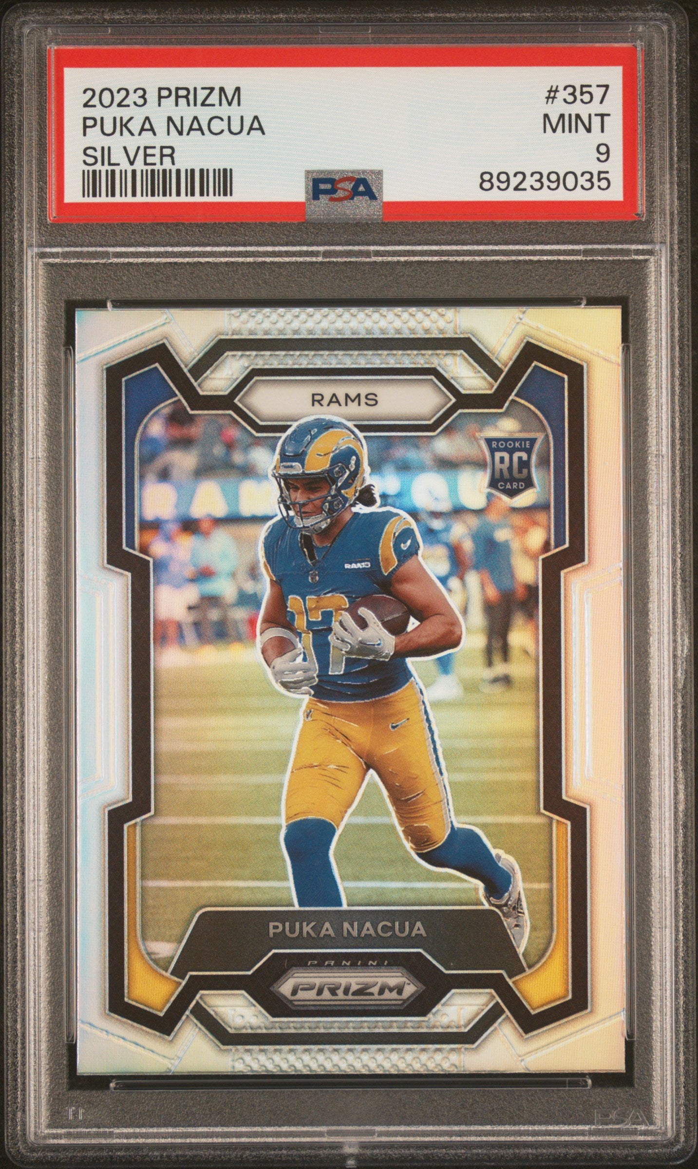 2023 Panini Prizm Silver Prizm Puka Nacua #357 PSA 9