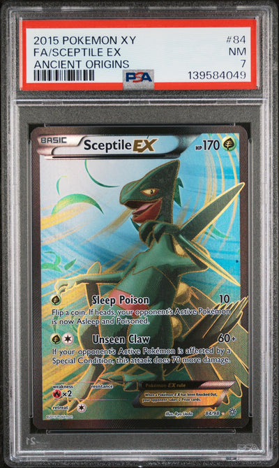 Pokémon XY Ancient Origins Sceptile EX #84/98 PSA 7