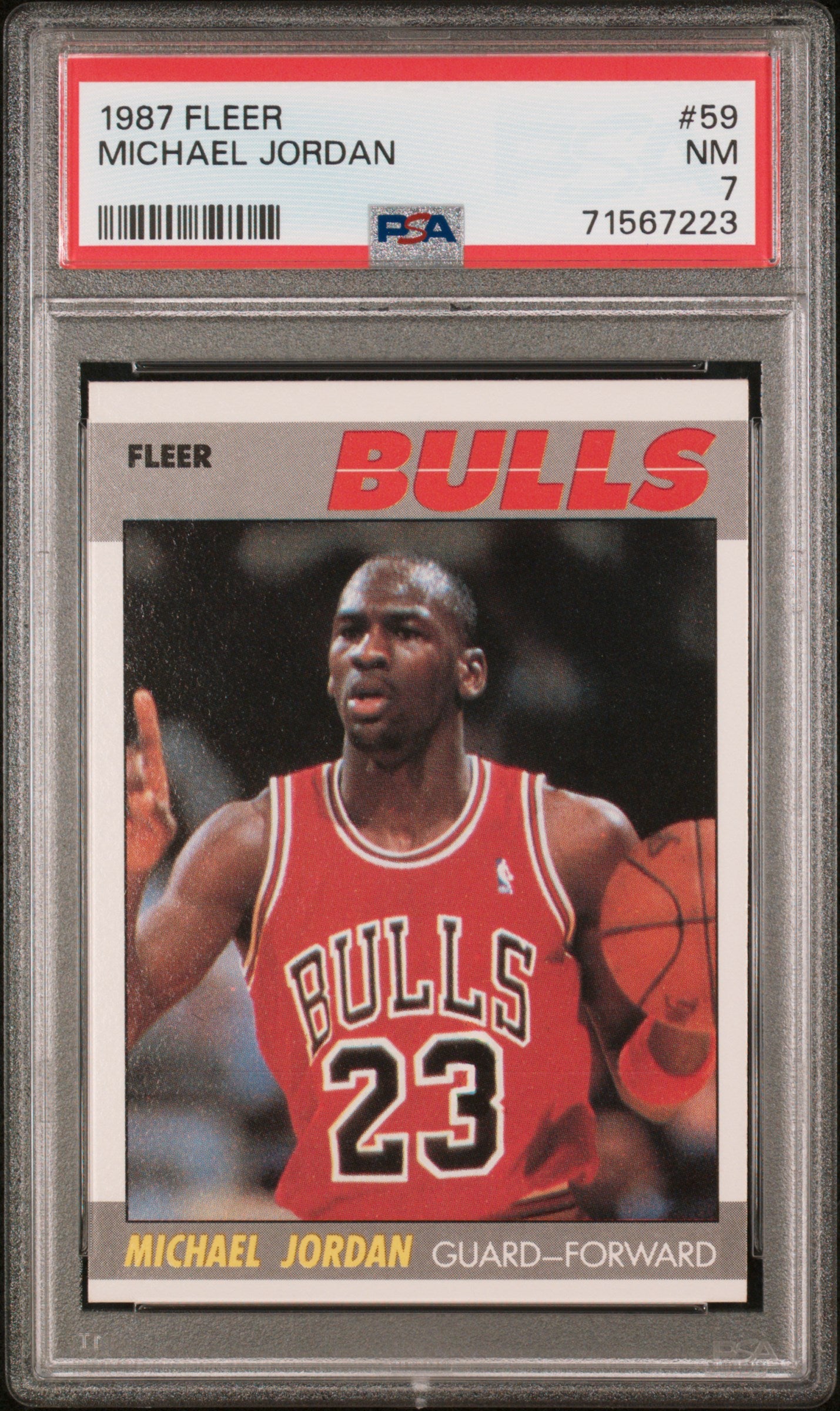 1987 Fleer Michael Jordan #59 PSA 7
