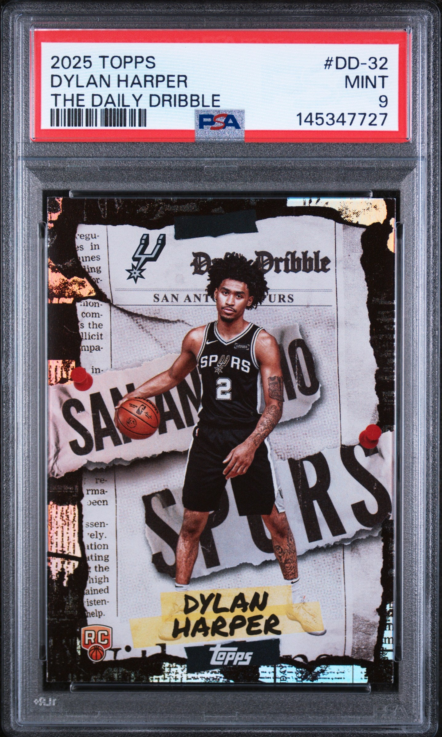 2025 Topps the Daily Dribble Dylan Harper #DD-32 PSA 9