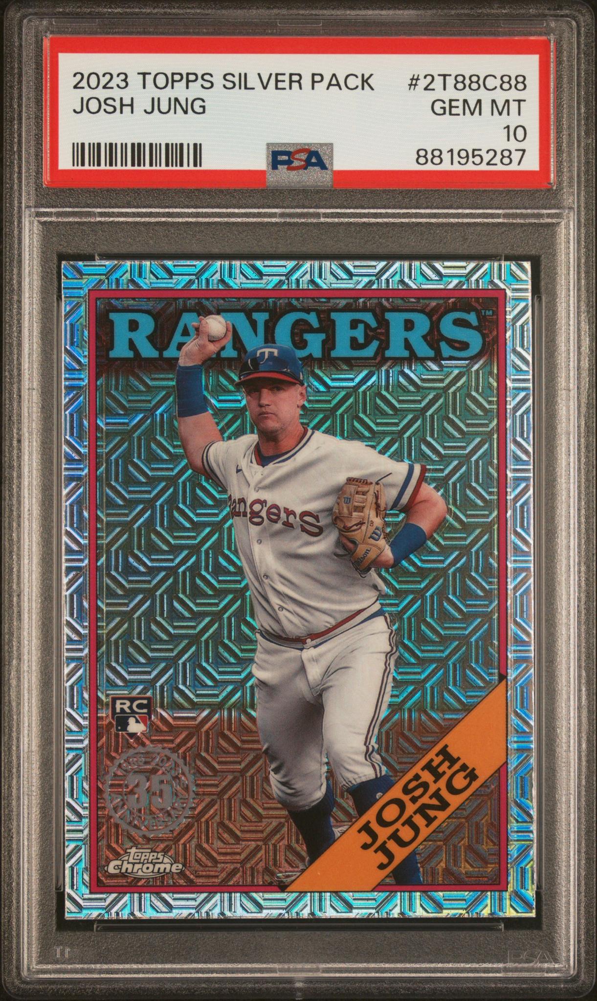 2023 Topps Silver Pack 1988 Chrome Promo Series 2 Josh Jung #2T88C88 PSA 10