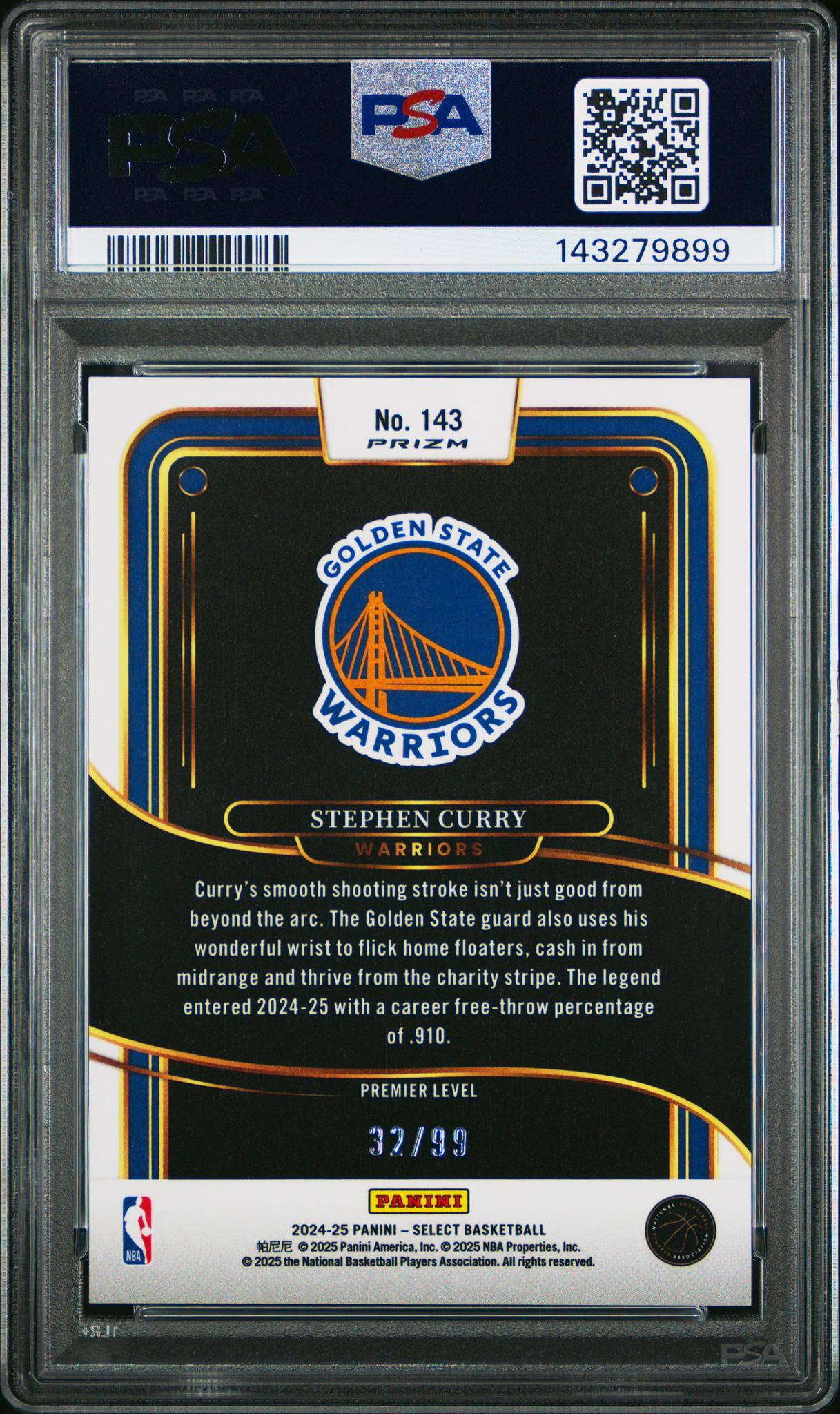 2024 Purple Prizms Stephen Curry #143 /99 PSA 10