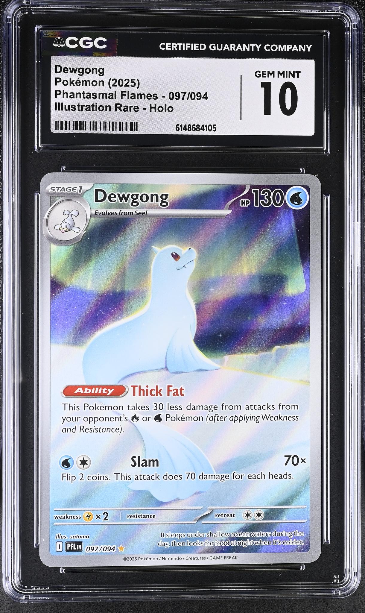 2025 #097/094 Dewgong Phantasmal Flames CGC 10