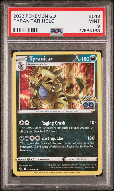 Pokémon GO Tyranitar #043 PSA 9