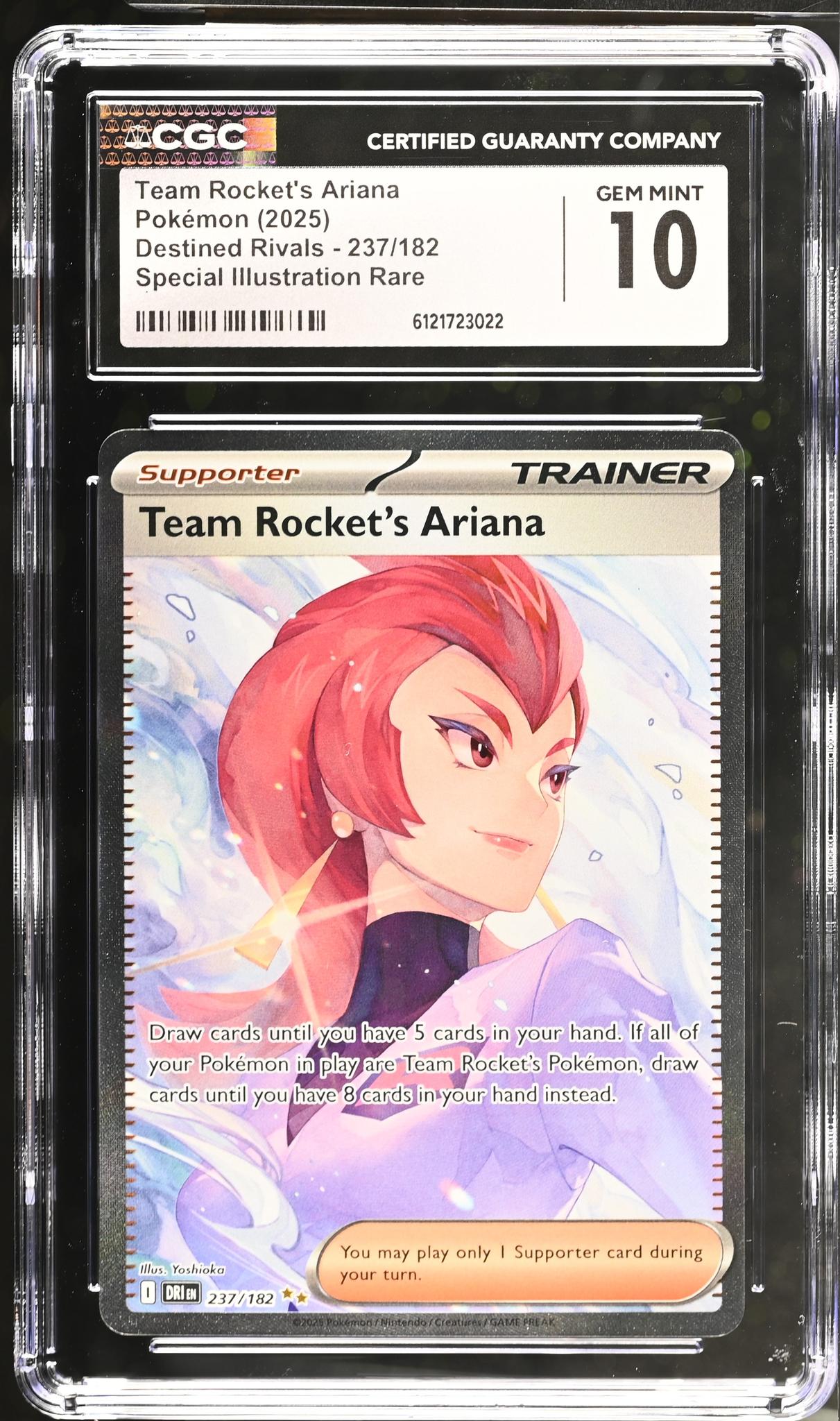 2025 Pokemon #237/182 Team Rocket's Ariana Destined Rivals CGC 10