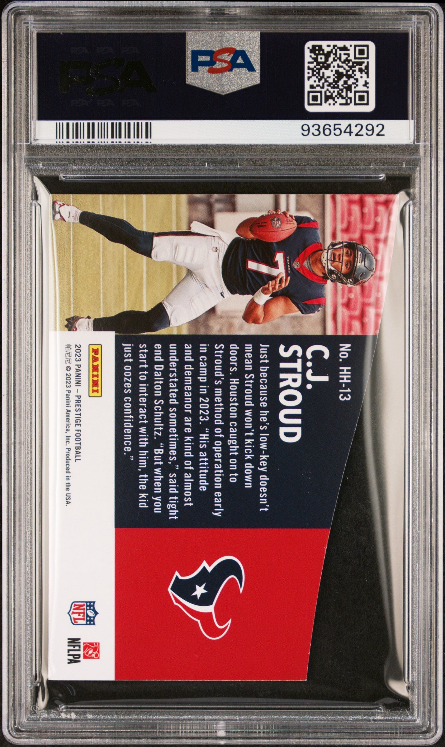 2023 Panini Prestige Human Highlight Film CJ Stroud #HH13 PSA 9