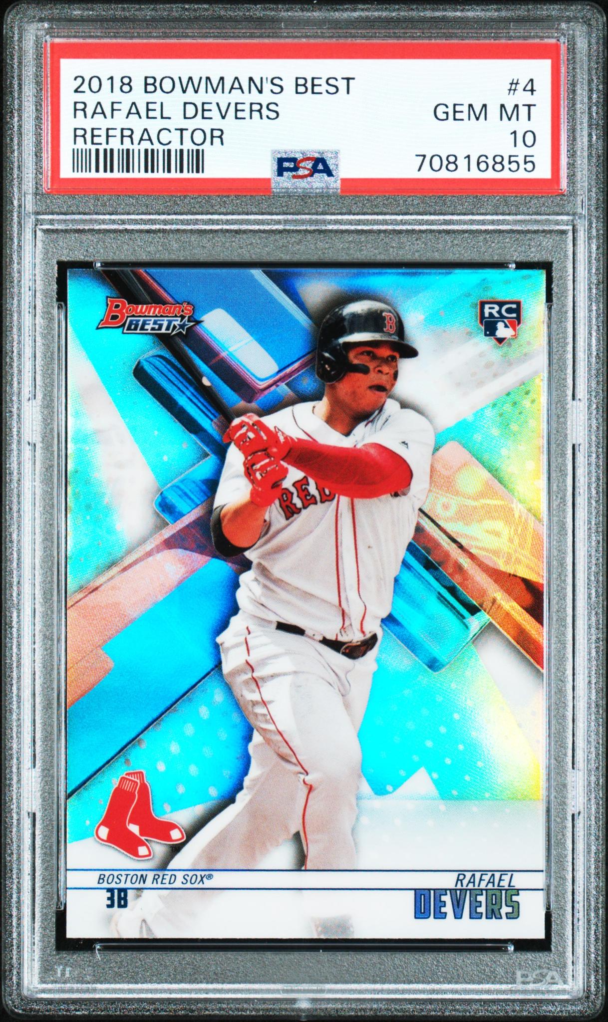 2018 Bowman's Best Refractor Rafael Devers #4 PSA 10
