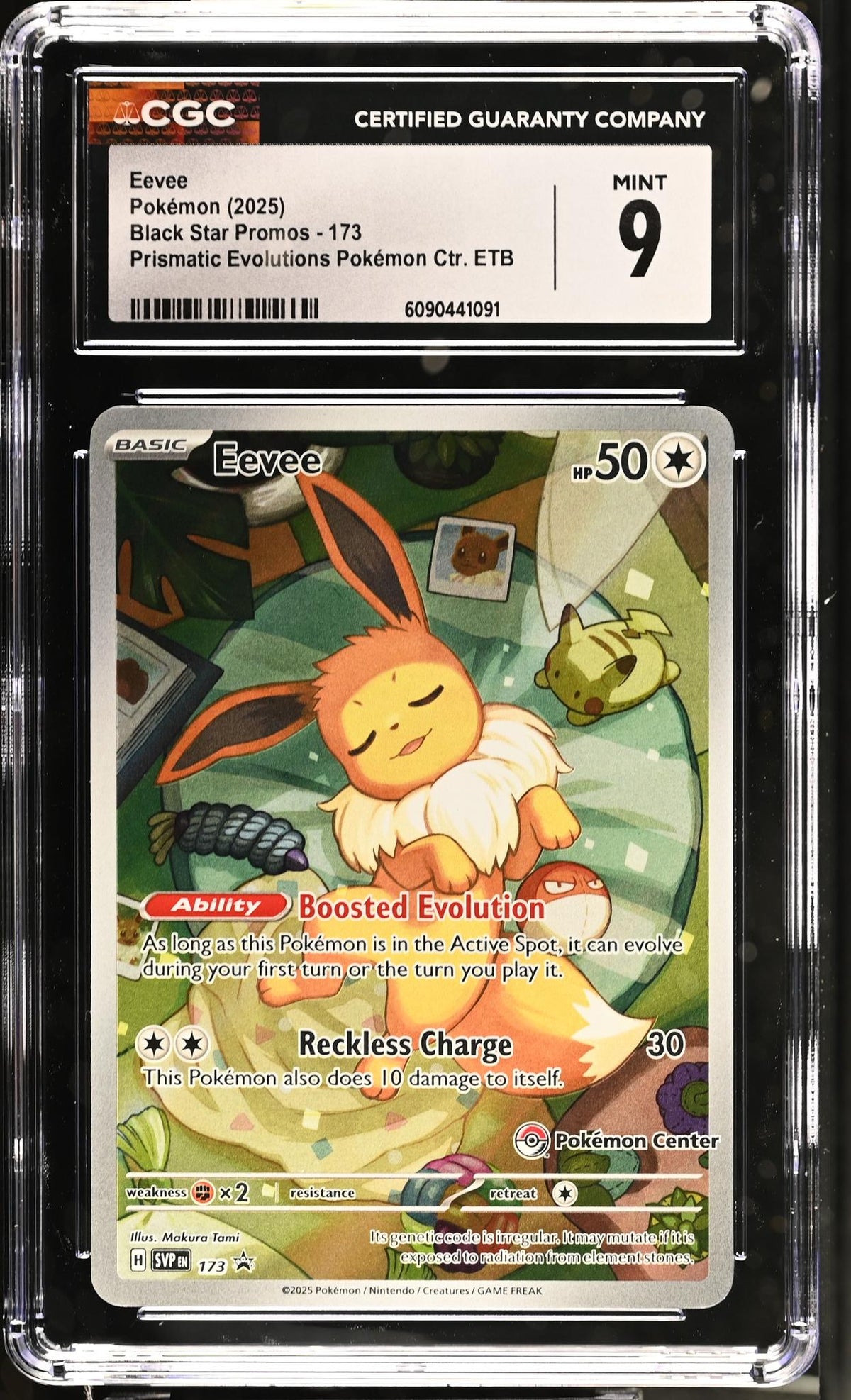2025 Pokemon #173 Eevee Black Star Promos CGC 9