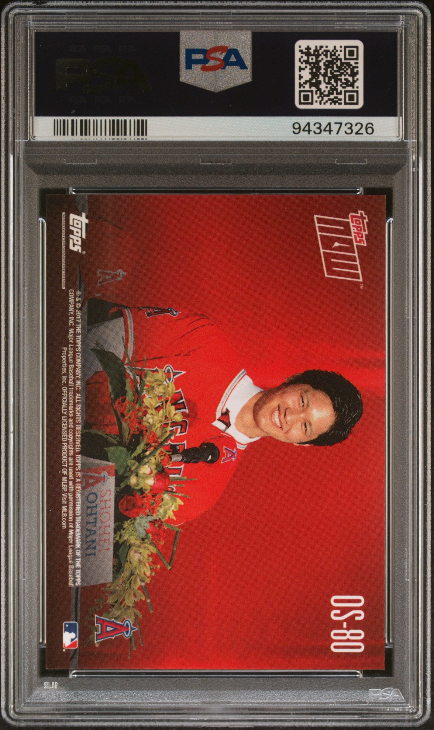 2017 Topps Now Off Season Shohei Ohtani #OS80 PSA 9