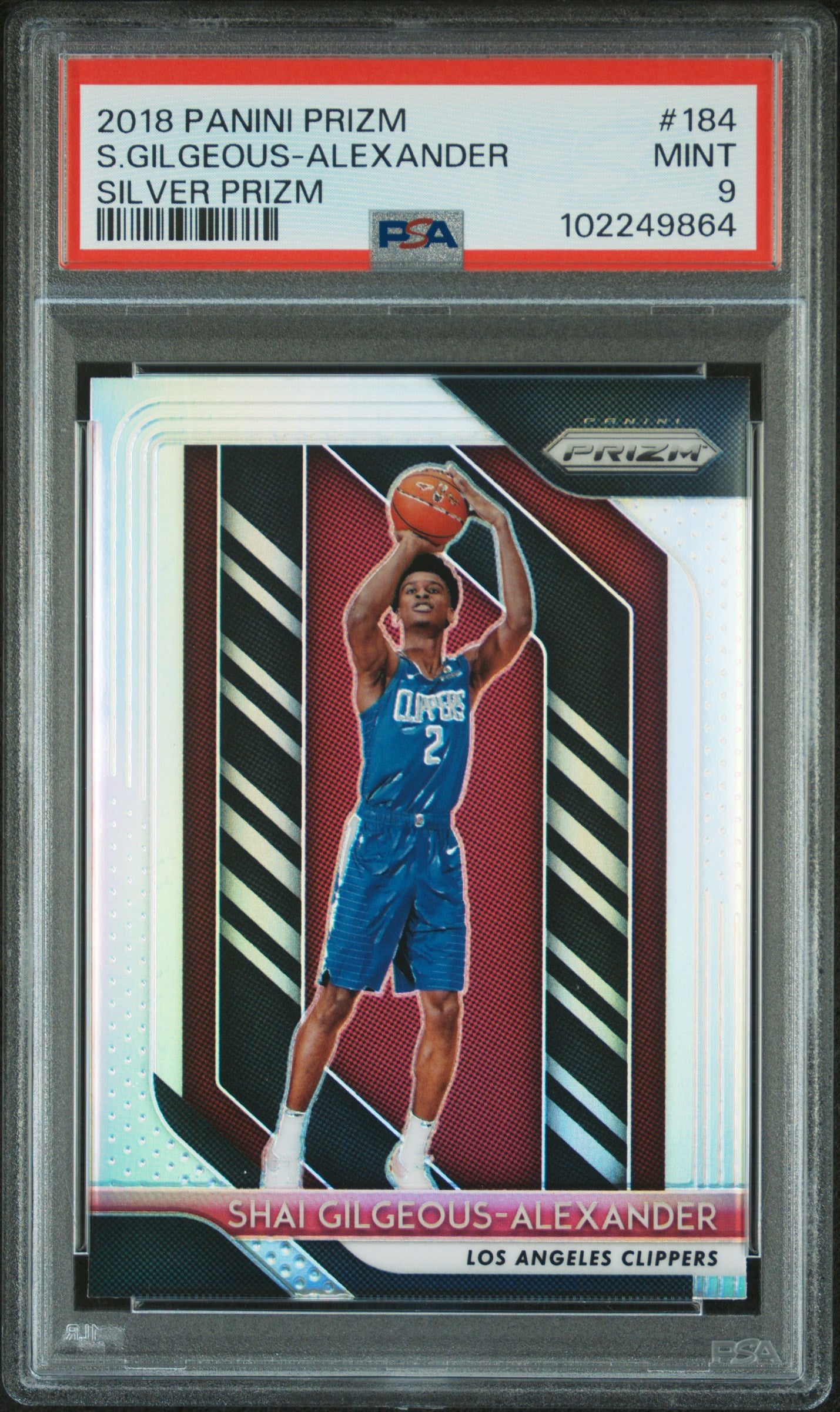 2018 Panini Prizm Silver Prizm Shai Gilgeous-Alexander #184 PSA 9