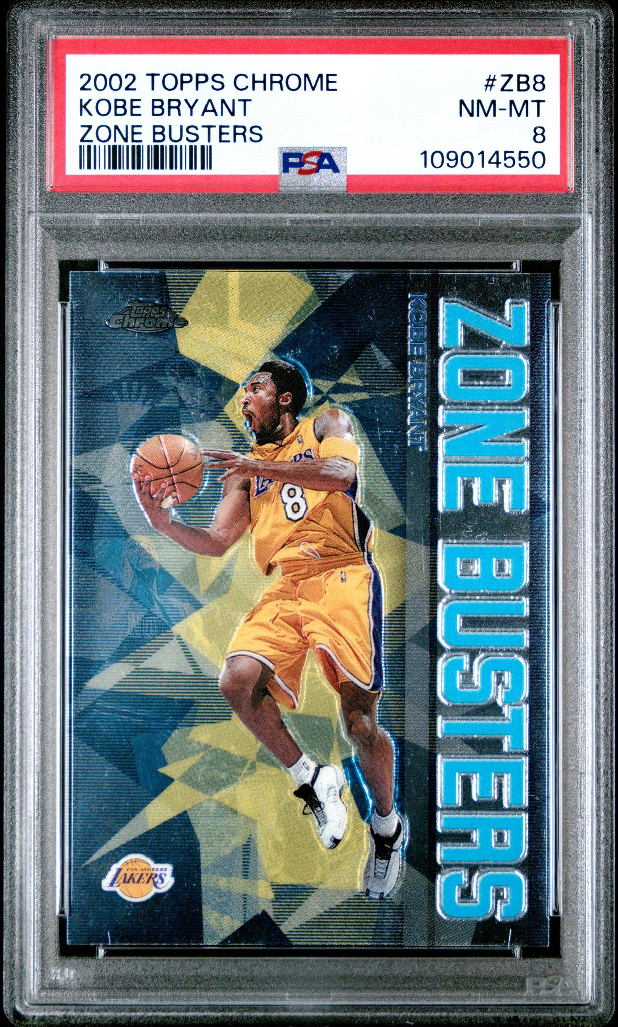 2002 Topps Chrome Zone Busters Kobe Bryant #ZB8 PSA 8