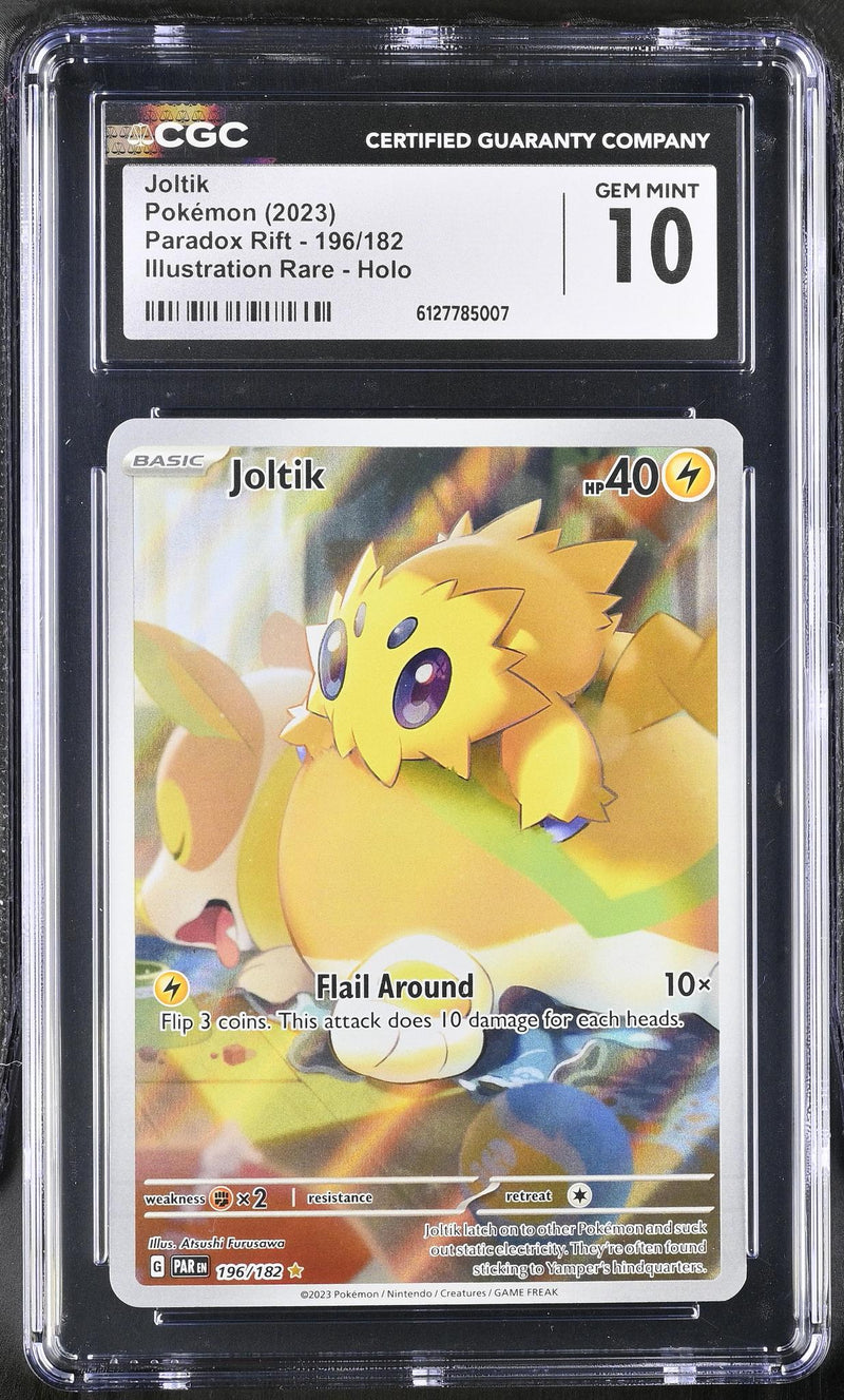 2023 Paradox Rift #196/182 Joltik Illustration Rare – Holo CGC 10