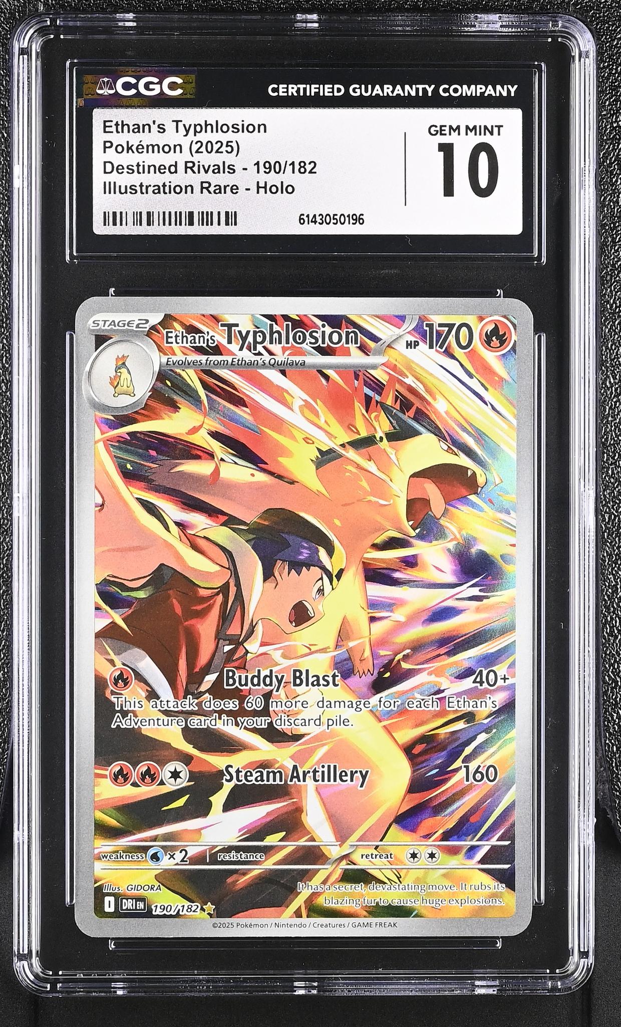 2025 #190/182 Ethan's Typhlosion Destined Rivals CGC 10