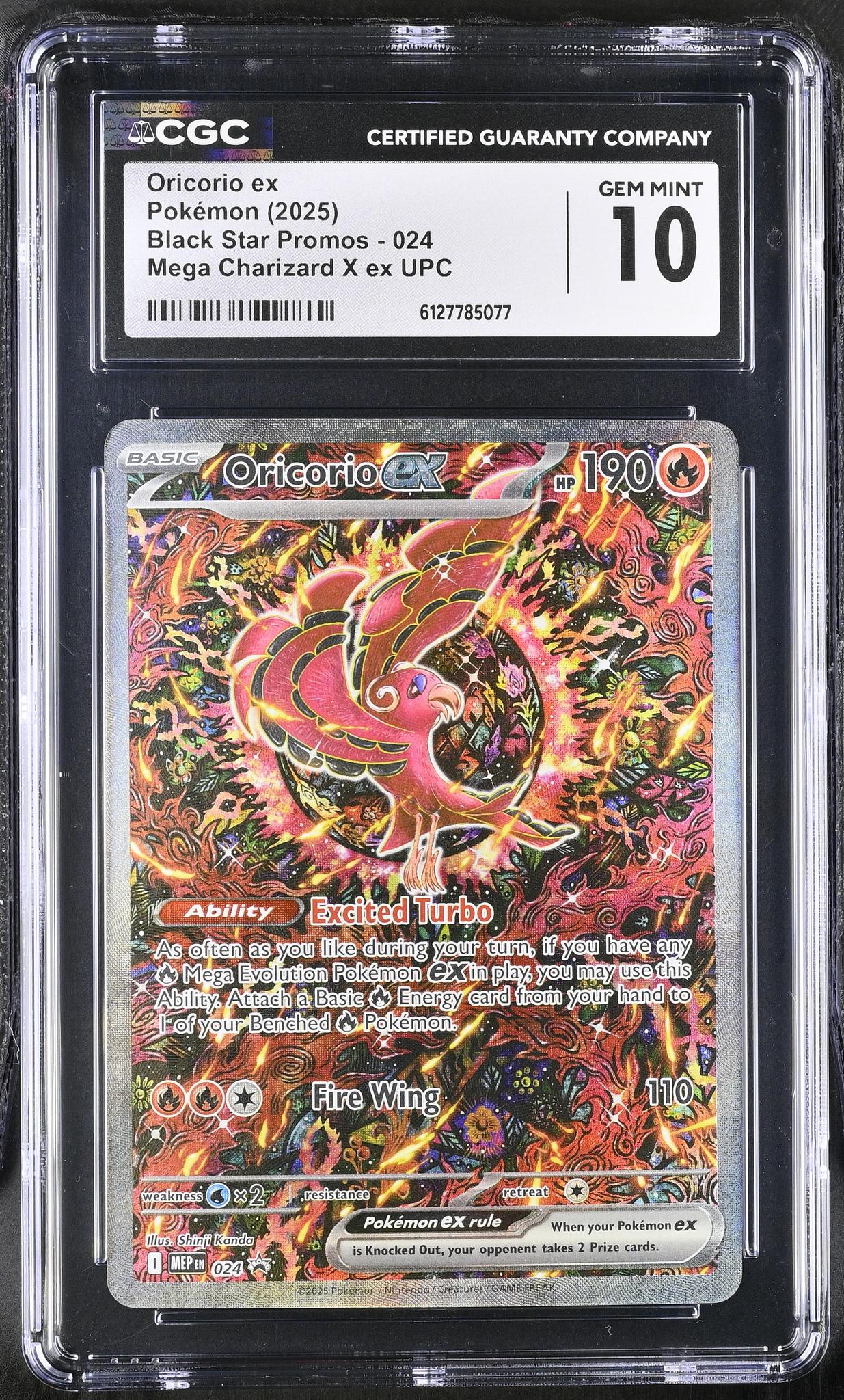 2025 Mega Charizard X ex UPC #024 Oricorio ex Black Star Promos CGC 10