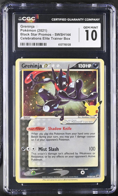 Pokémon Black Star Promos Greninja SWSH144 Celebrations CGC 10
