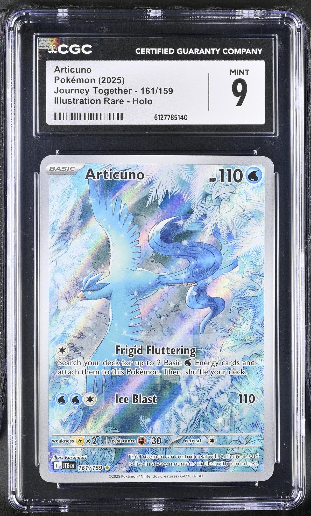 2025 Pokemon #161/159 Articuno Journey Together CGC 9
