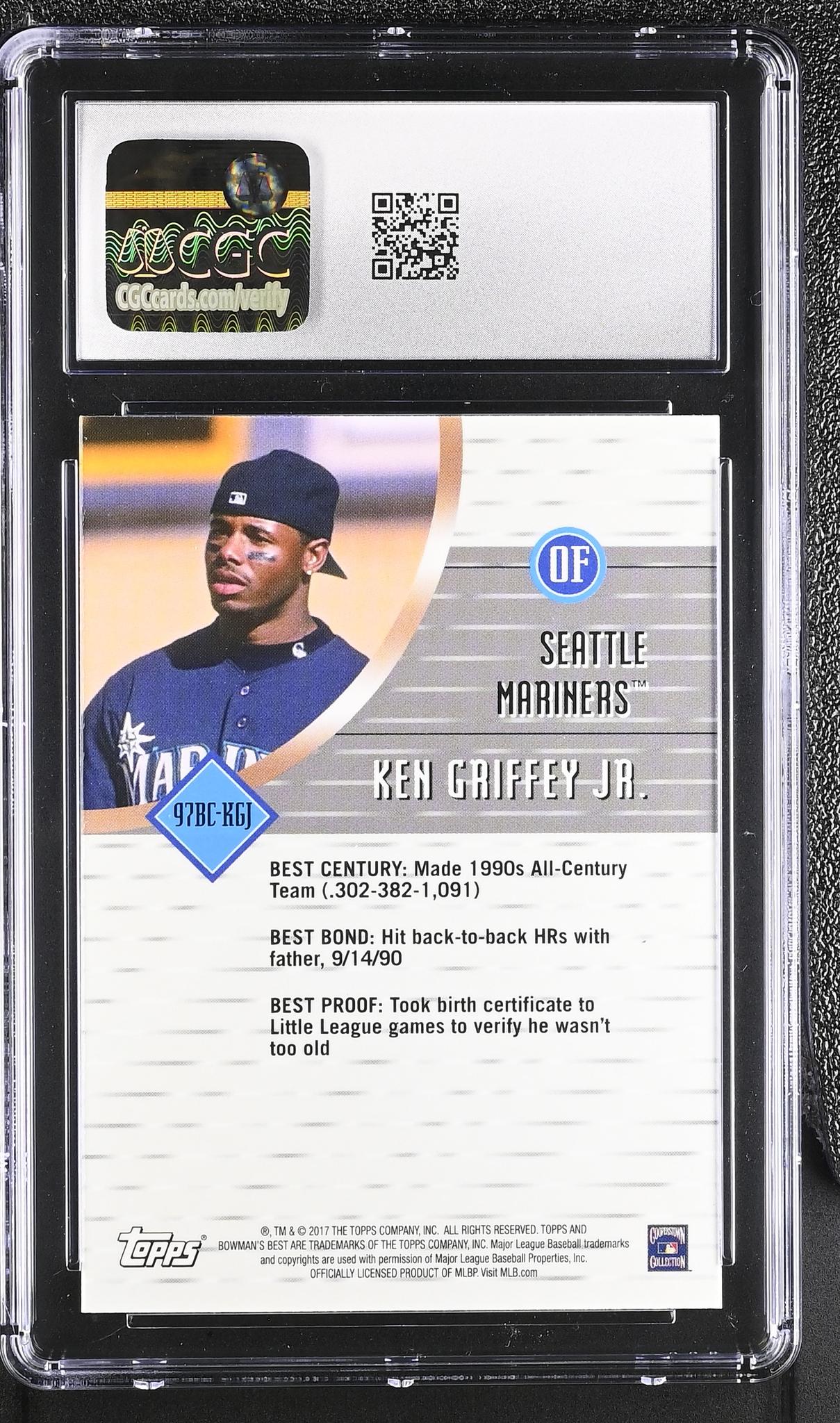 2017 Bowman's Best #97BC-KGJ Ken Griffey Jr. '97 Best Cuts CGC 10