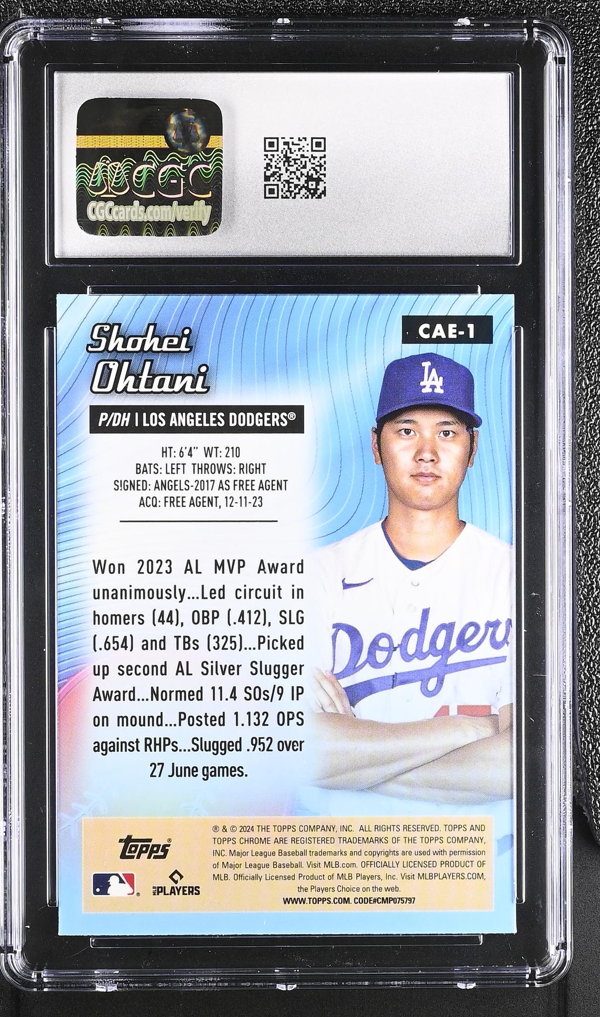 2024 Topps Chrome #CAE-1 Shohei Ohtani All-Etch CGC 10