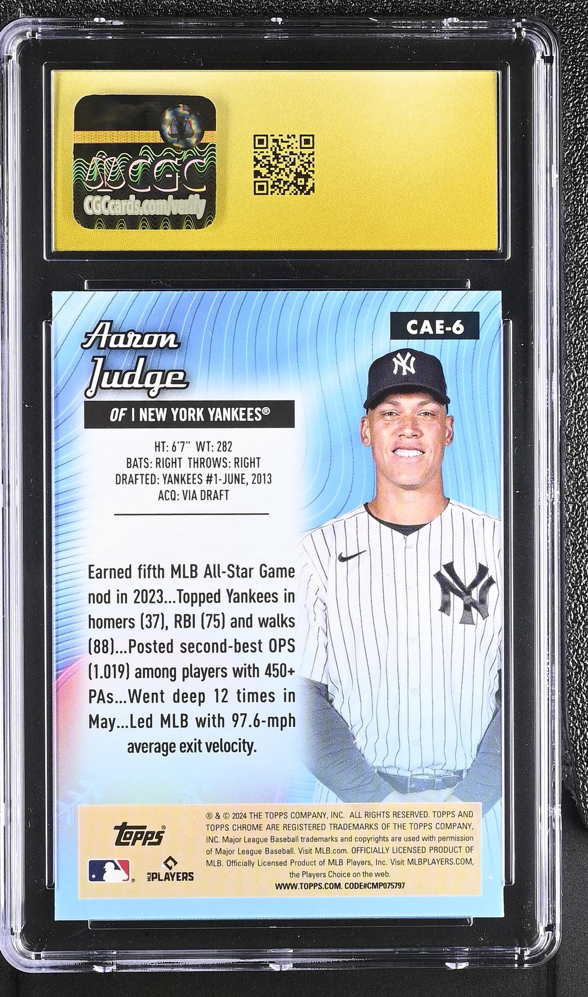 2024 Topps Chrome #CAE-6 Aaron Judge All-Etch CGC 10