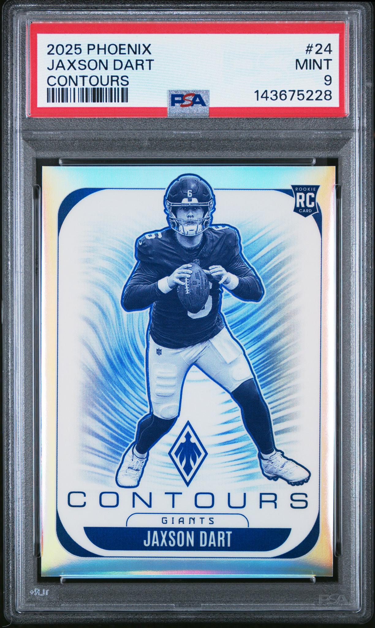 2025 Panini Phoenix Contours Jaxson Dart #24 PSA 9