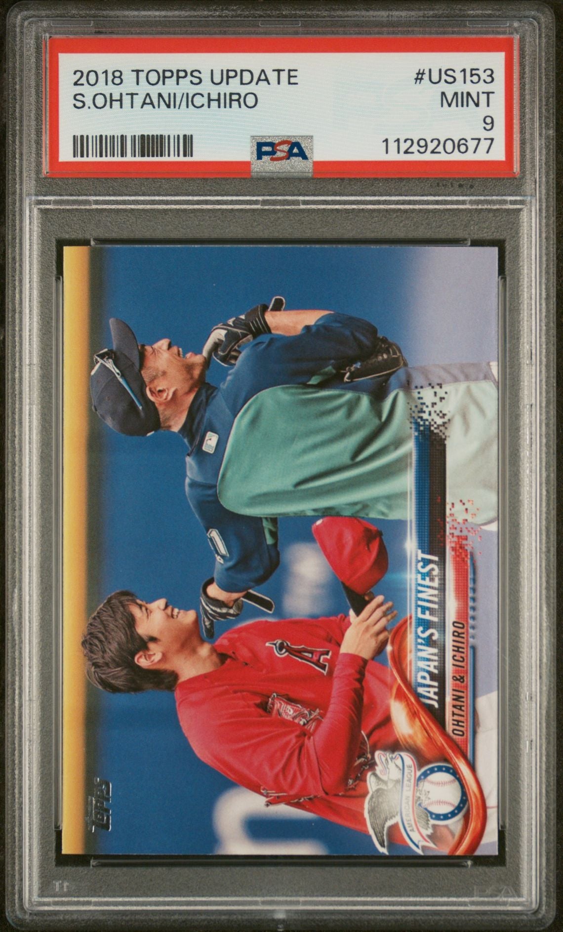 2018 Topps Update Shohei Ohtani Ichiro #US153 PSA 9