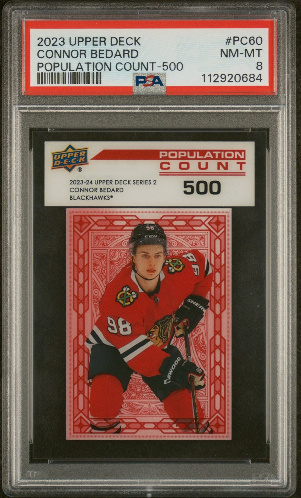 2023 Upper Deck Population Count Connor Bedard #PC60 PSA 8