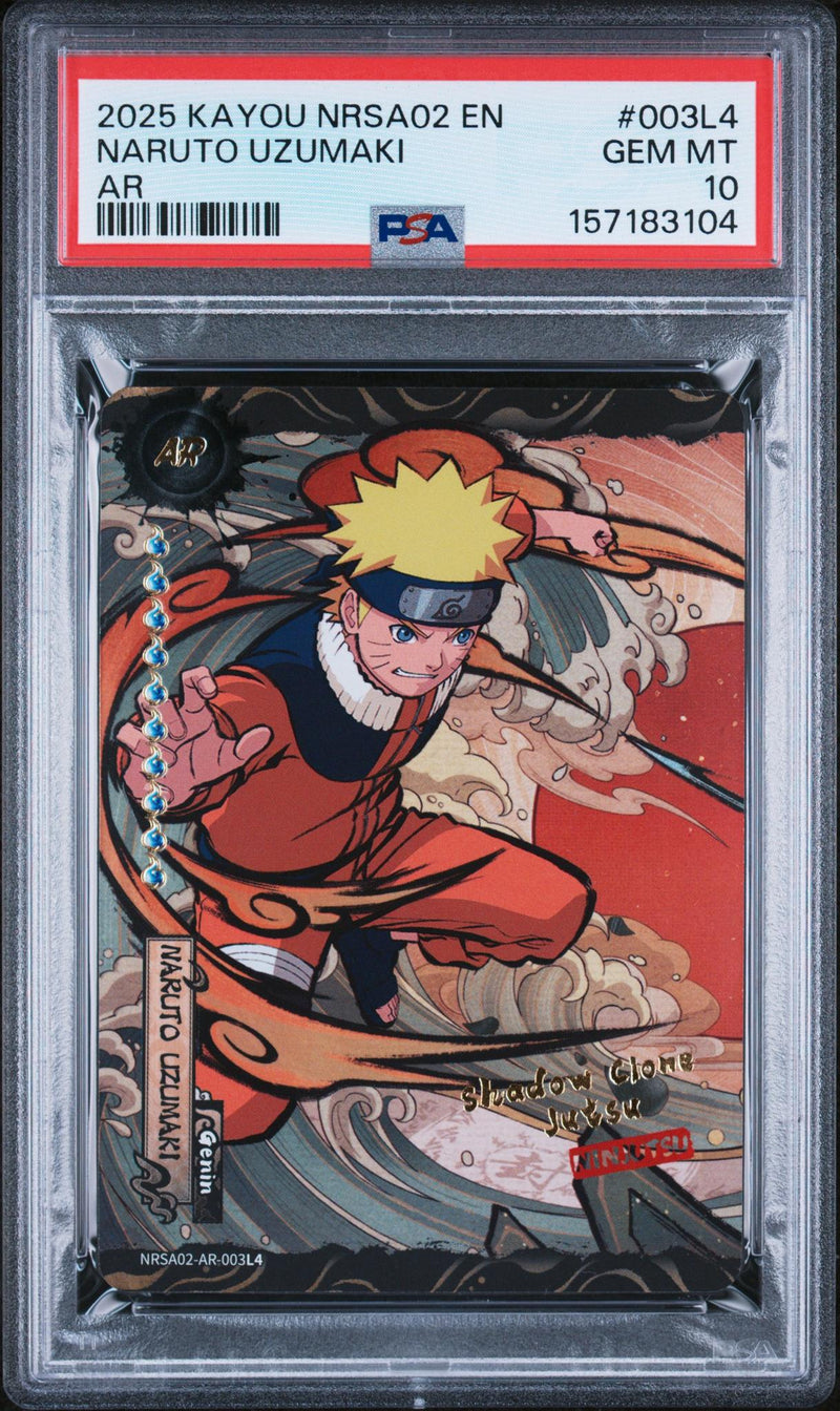 2025 Kayou Naruto Smriti Collectible Card Nrsa02-Chapter Jin English Series 2 Ar Naruto Uzumaki #003L4 PSA 10
