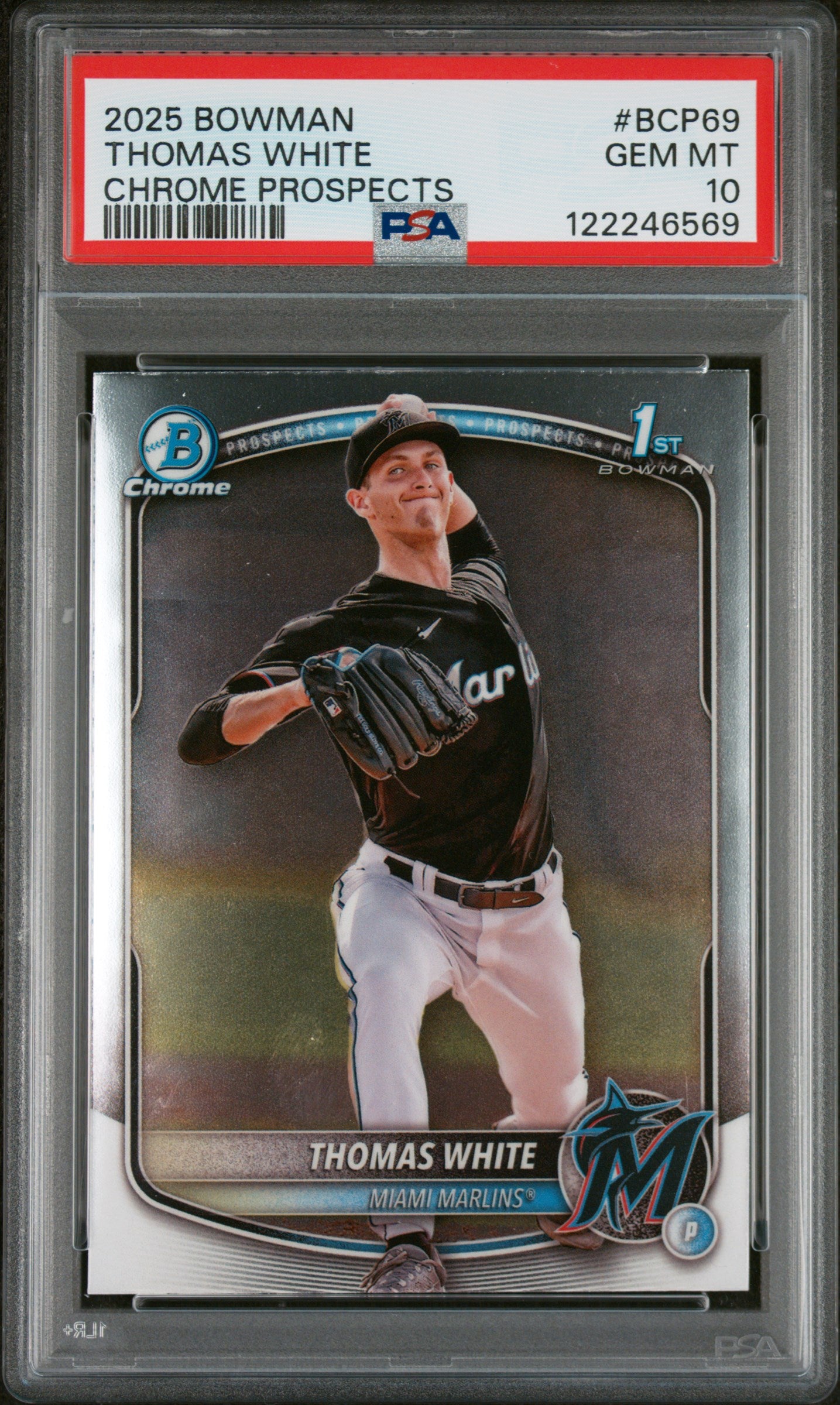 2025 Bowman Chrome Prospects Thomas White #BCP-69 PSA 10