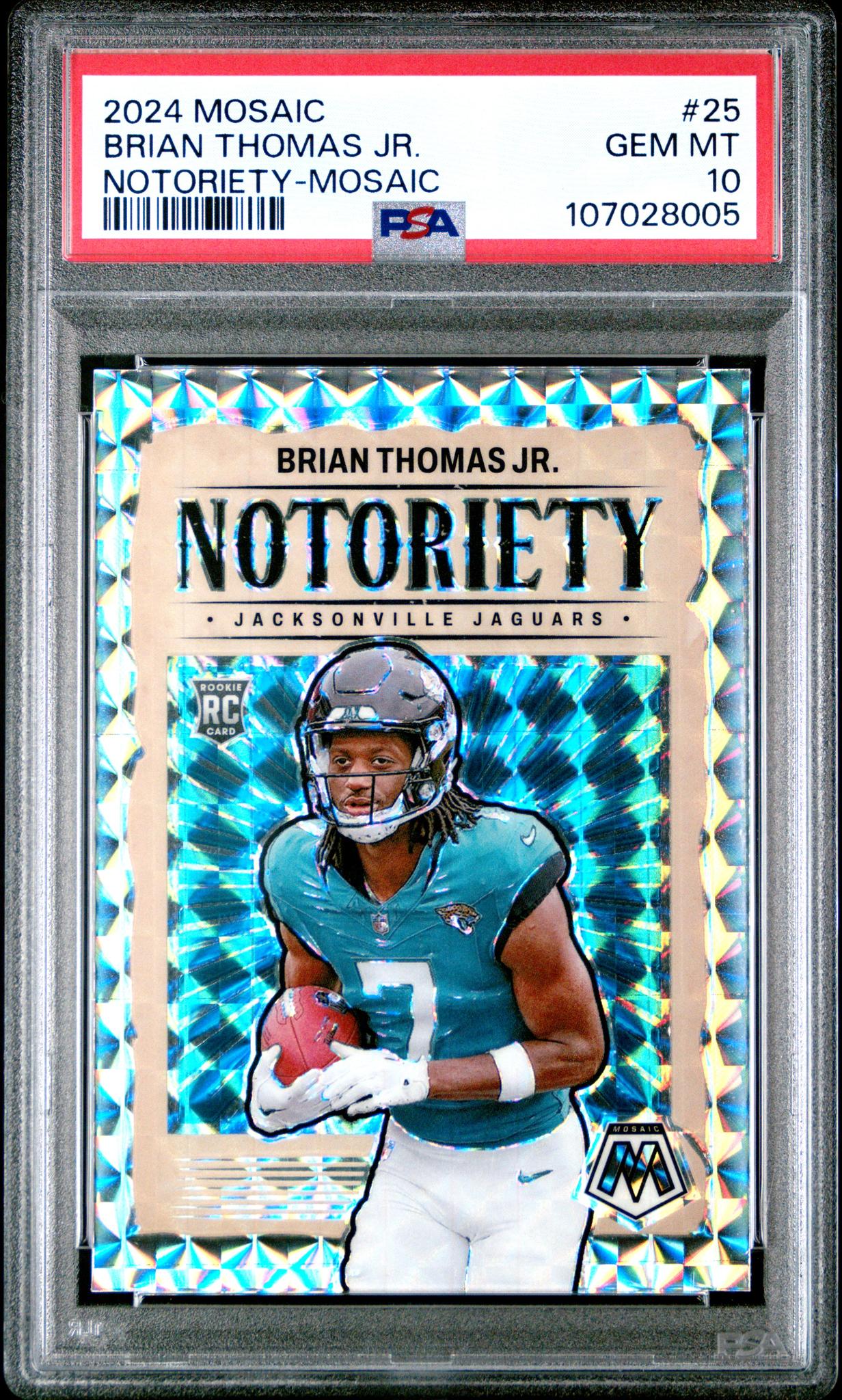 2024 Panini Mosaic Mosaic Brian Thomas Jr. #25 PSA 10