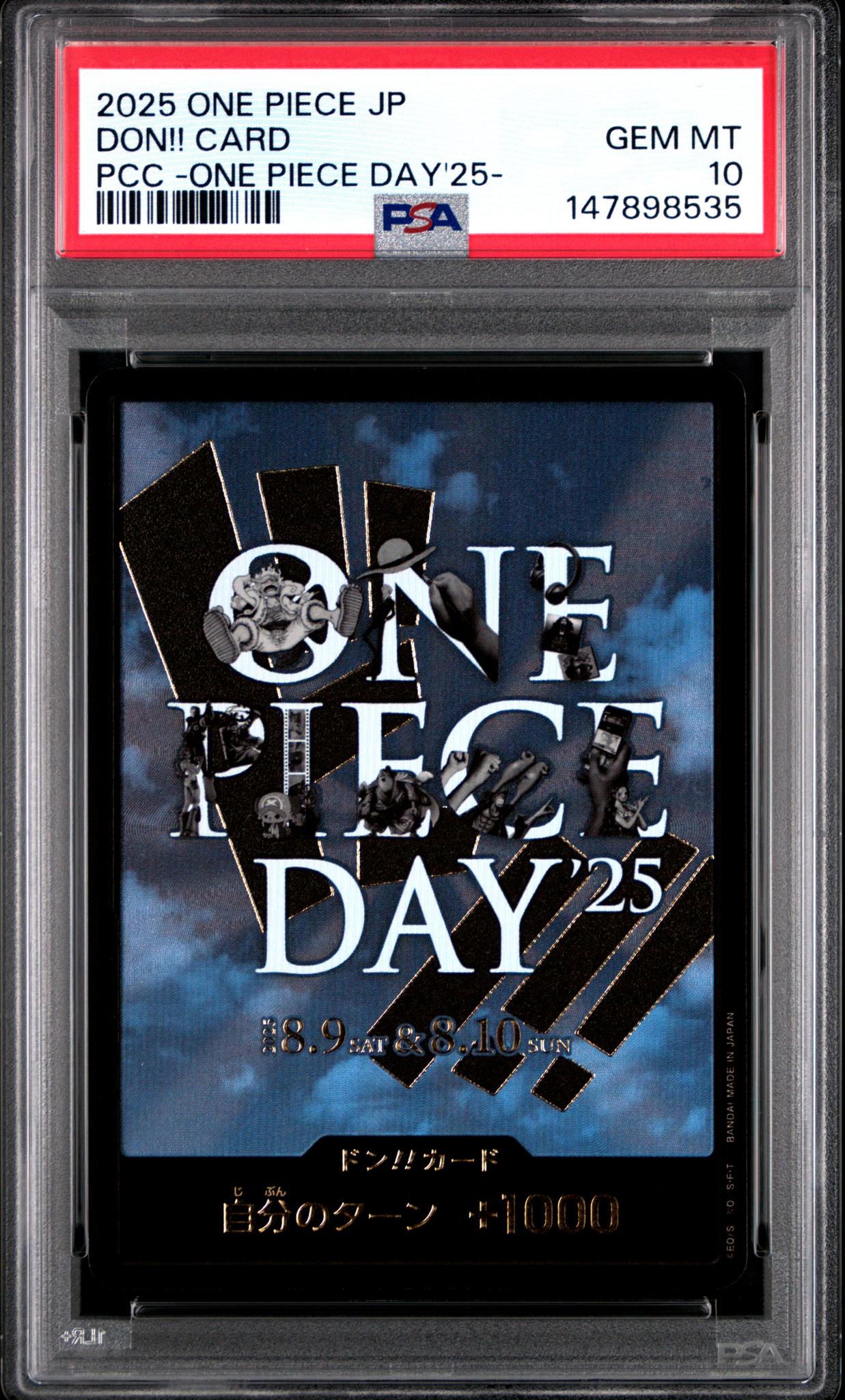 2025 One Piece Promos Japanese One Piece Day Don Card PSA 10