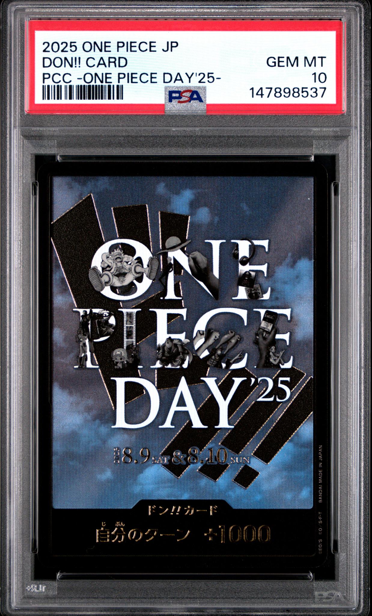 2025 One Piece Promos Japanese One Piece Day Don Card PSA 10