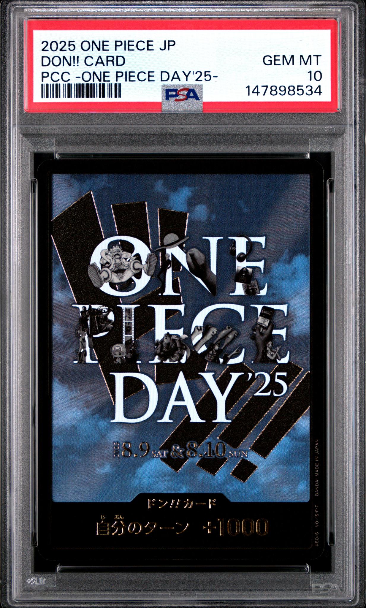 2025 One Piece Promos Japanese One Piece Day Don Card PSA 10