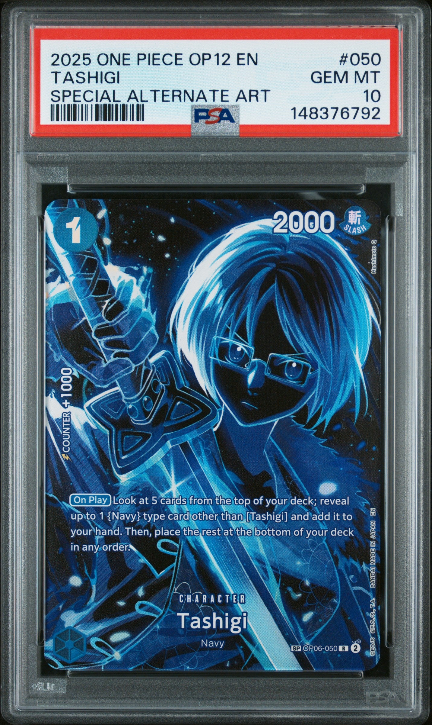 2025 One Piece Legacy of the Master Special Alternate Art Tashigi #OP06050 PSA 10