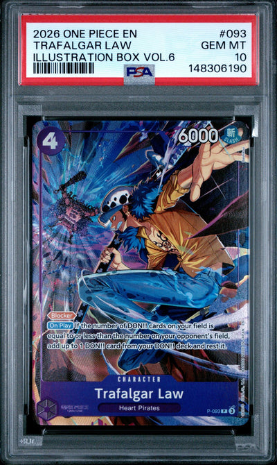 2026 One Piece Trafalgar Law #093 Illustration Box Vol.6 PSA 10