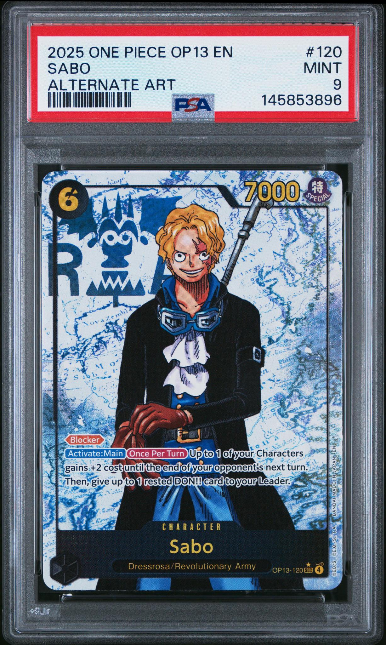 2025 One Piece Carrying On His Will Alternate Art Sabo #OP13120 PSA 9